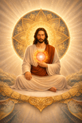 Sacred Heart of Stillness – Jesus Meditation Wall Art | Spiritual Canvas Hanging