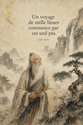 The First Step – Lao Tzu Wisdom Wall Art